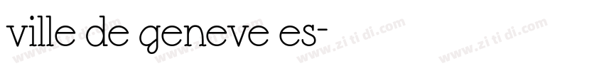 ville de geneve es字体转换